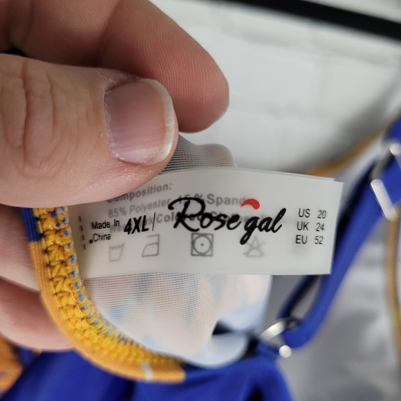 ROSEGAL | sunflower flowy swim bathing suit bikini top - Picture 4 of 8